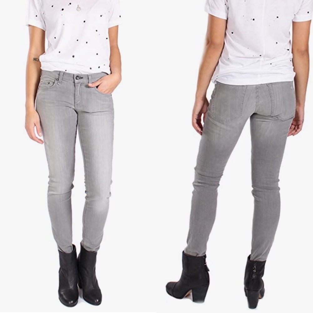 rag & bone The Dre Jeans in Aged Grey - Picture 3 of 9